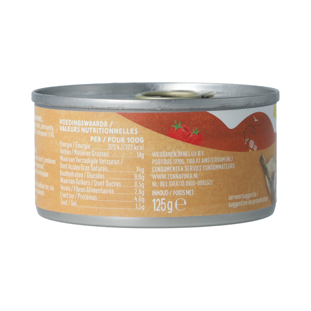Zonnatura Vegetarische pate naturel bio 125.00 Gram
