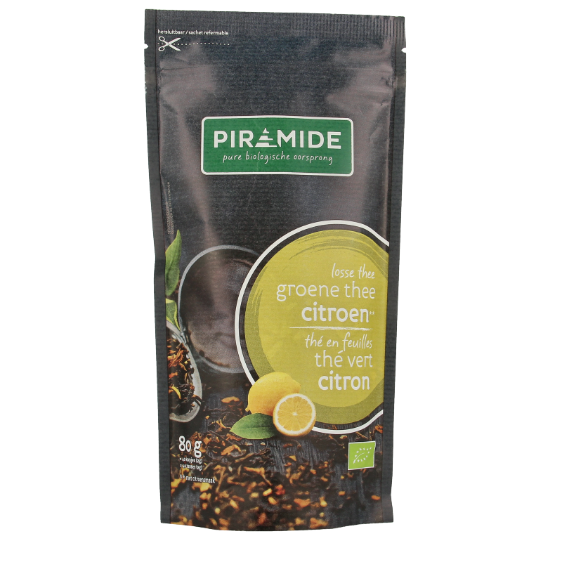 Piramide Groene thee citroen bio 80 Gram