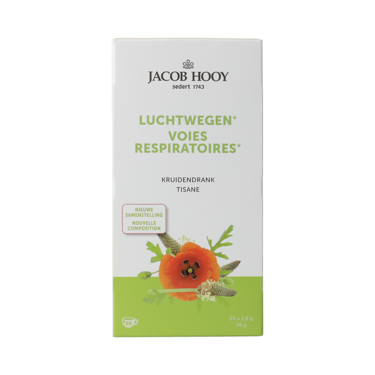 Jacob Hooy Gezonde luchtwegen thee 20.00 Zakjes
