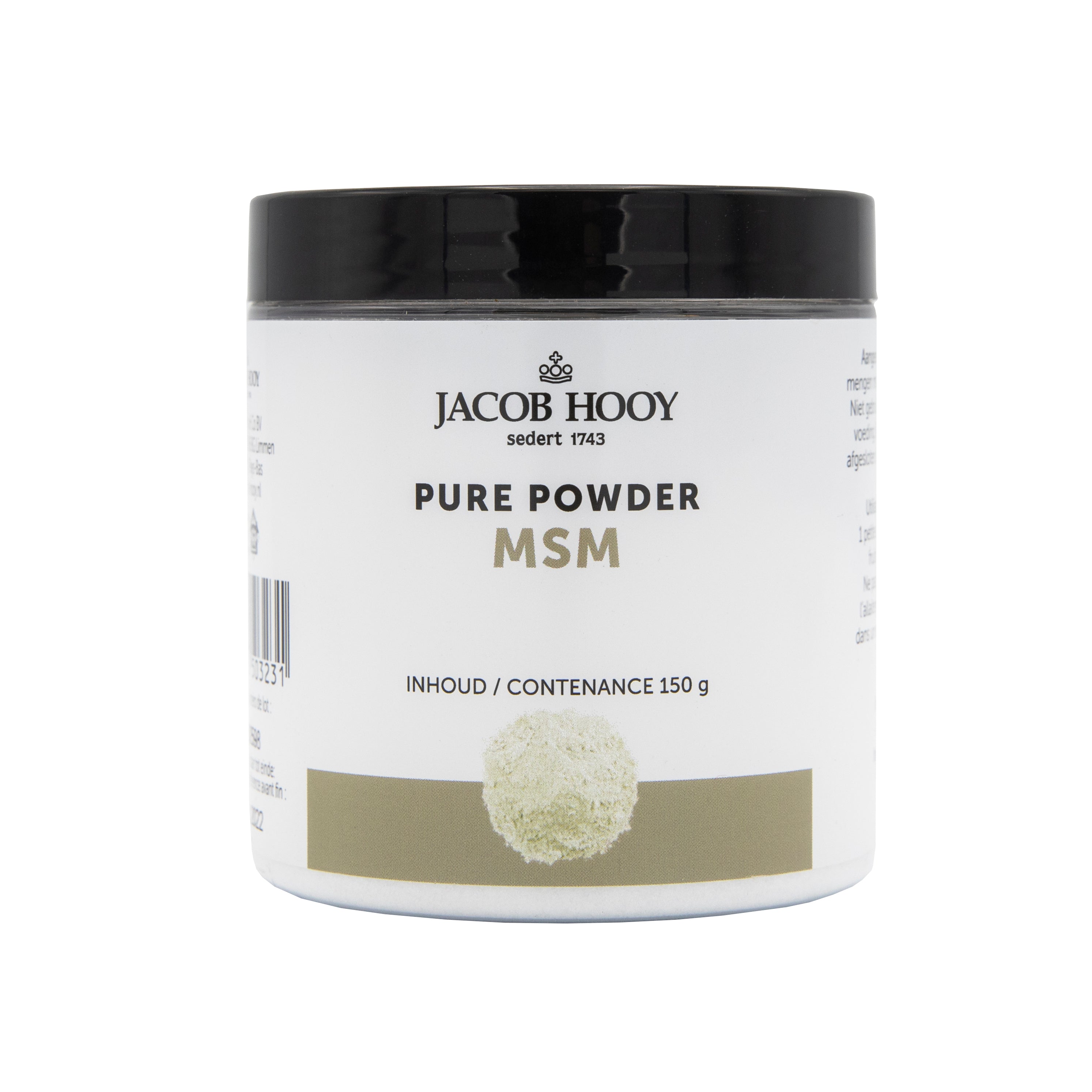 Jacob Hooy Pure Powder MSM 150 Gram