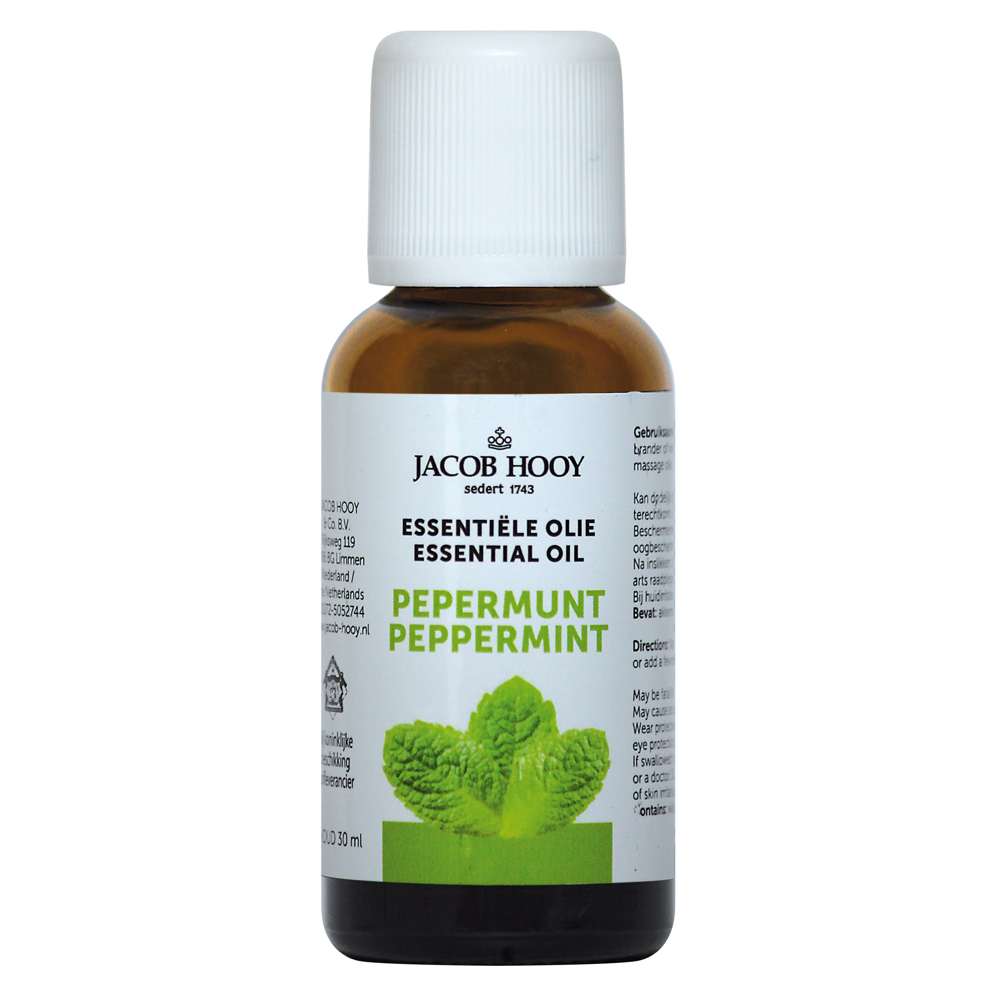 Jacob Hooy Pepermunt olie 30 Milliliter