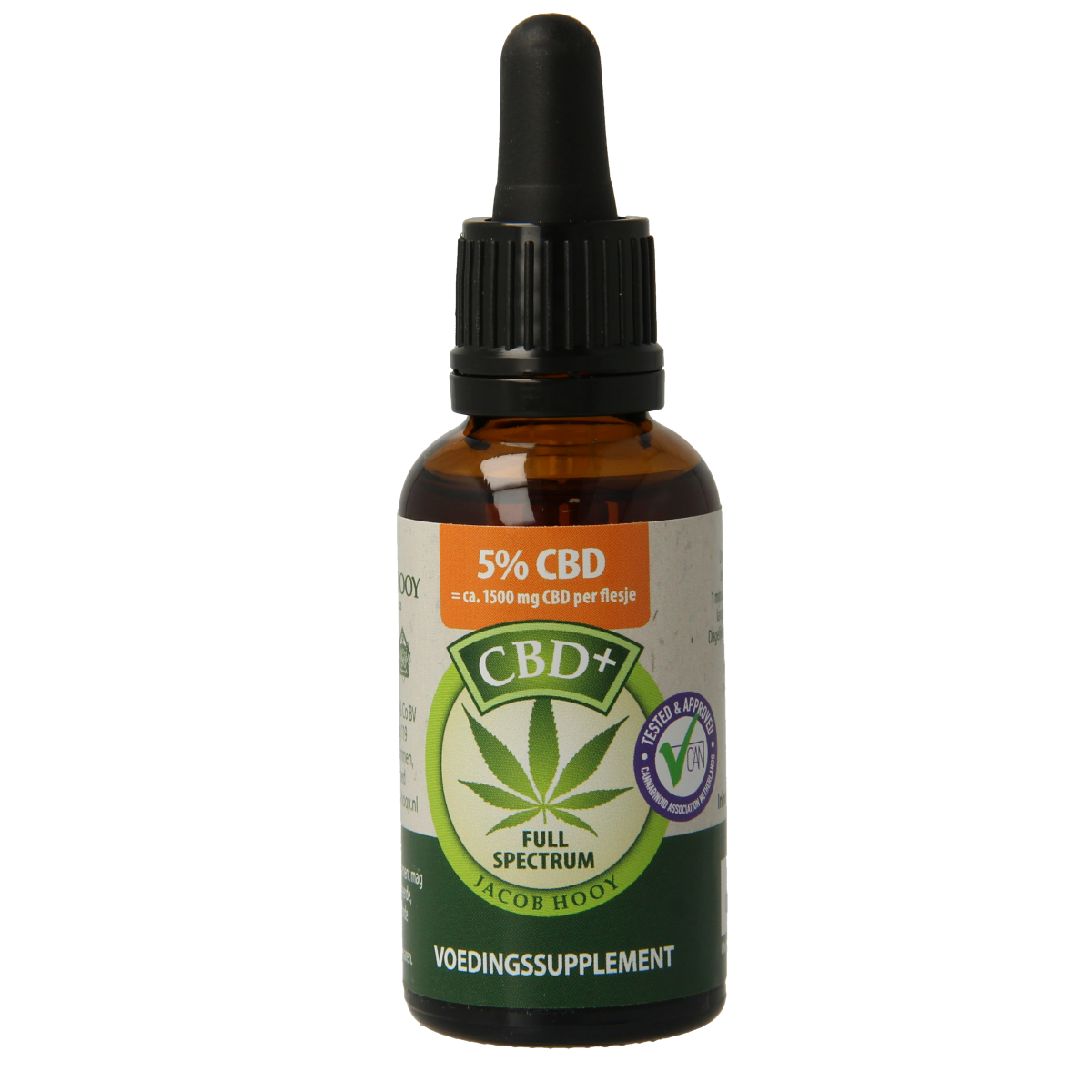 Jacob Hooy CBD plus olie 5% 30.00 Milliliter