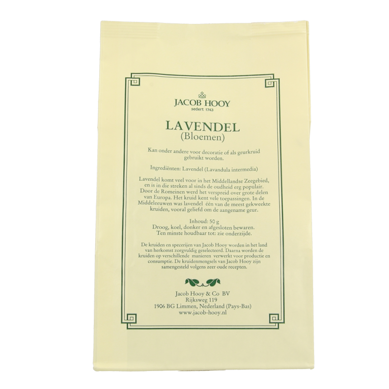 Jacob Hooy Lavendel (bloemen) 50 Gram