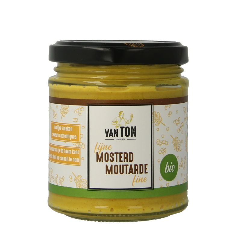 Van Ton Mosterd fijn bio 170 Gram