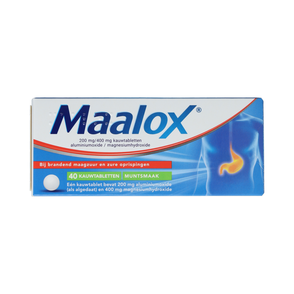 Maalox Kauwtabletten 200/400mg 40.00 Kauwtabletten