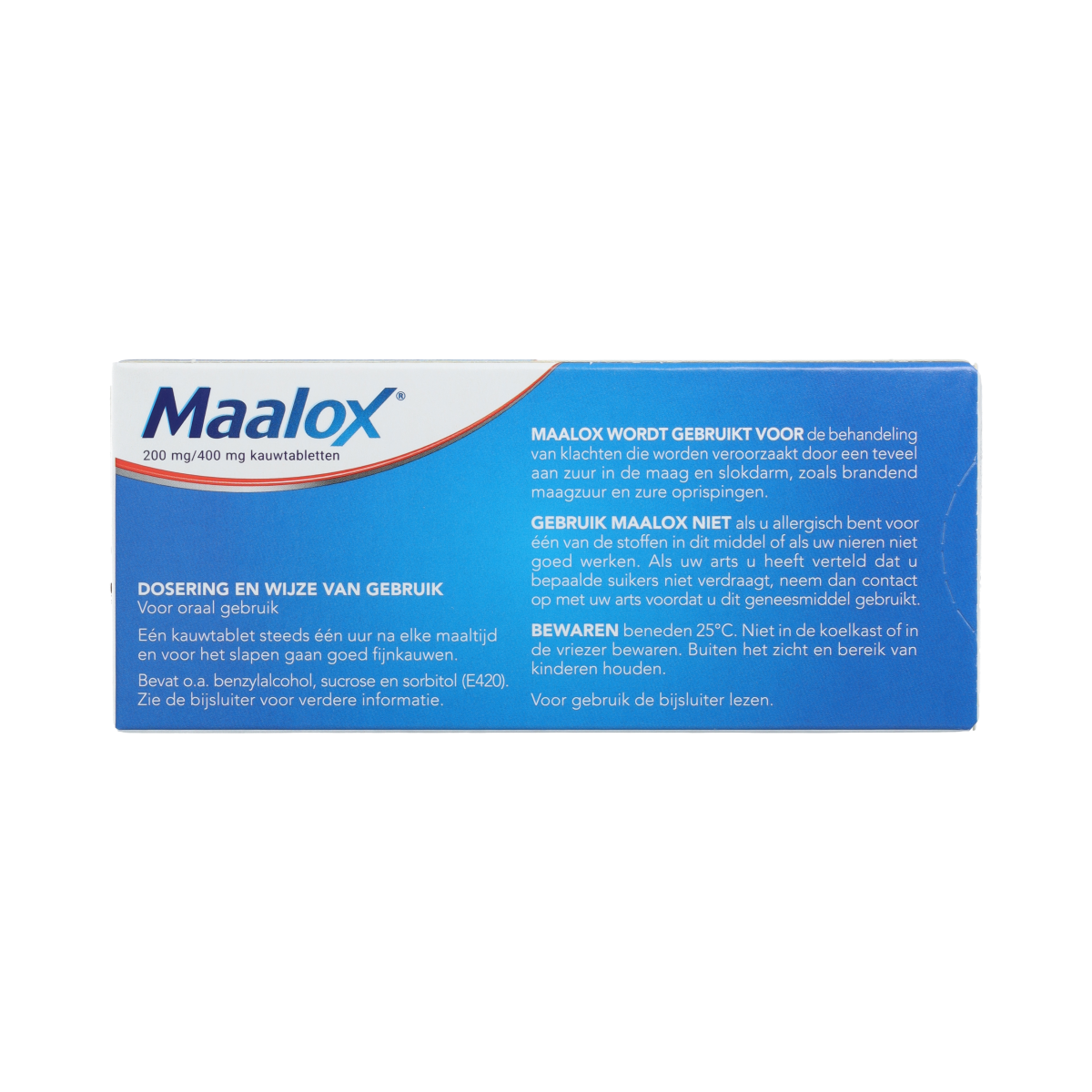 Maalox Kauwtabletten 200/400mg 40.00 Kauwtabletten