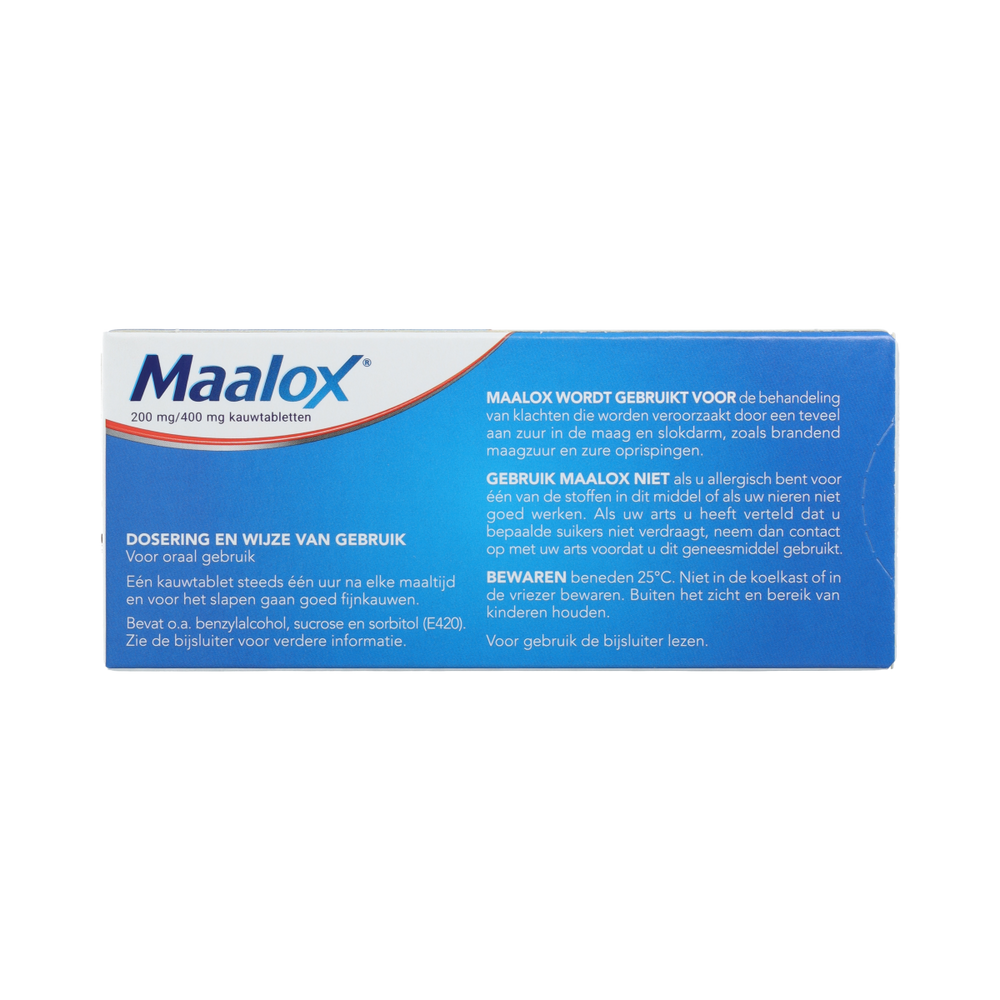Maalox Kauwtabletten 200/400mg 40.00 Kauwtabletten
