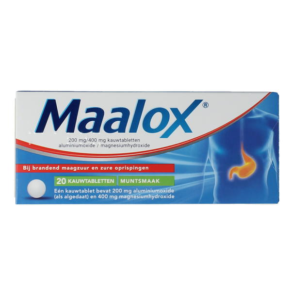 Maalox Kauwtabletten 200/400mg 20.00 Kauwtabletten