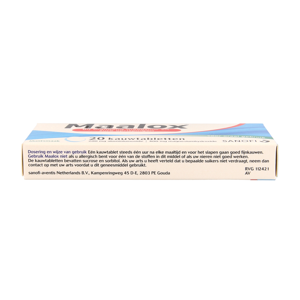 Maalox Kauwtabletten 200/400mg 20.00 Kauwtabletten
