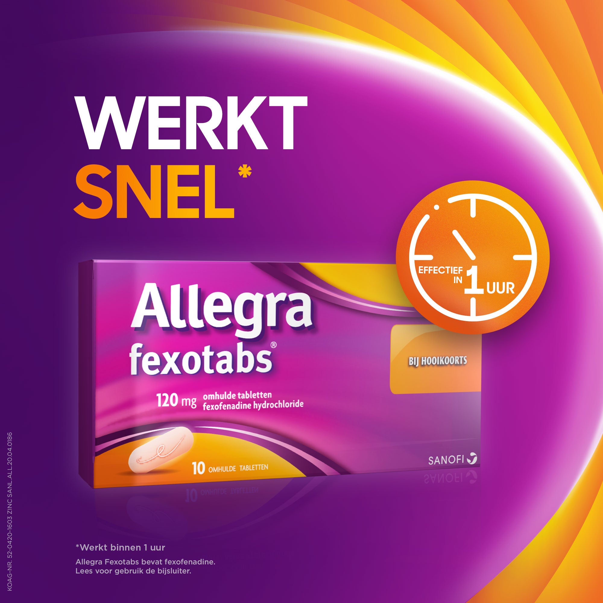 Allegra Fexotabs hooikoortstabletten 20 Tabletten