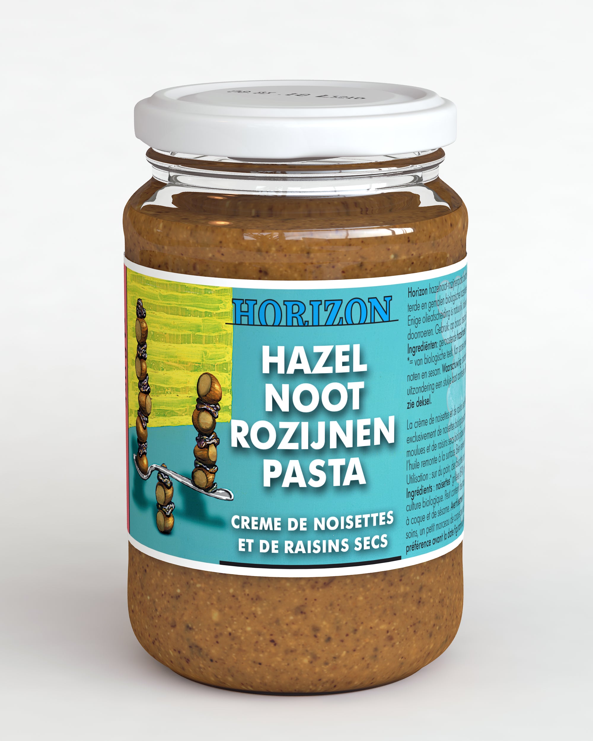 Horizon Hazelnoot rozijnenpasta eko bio 350.00 Gram