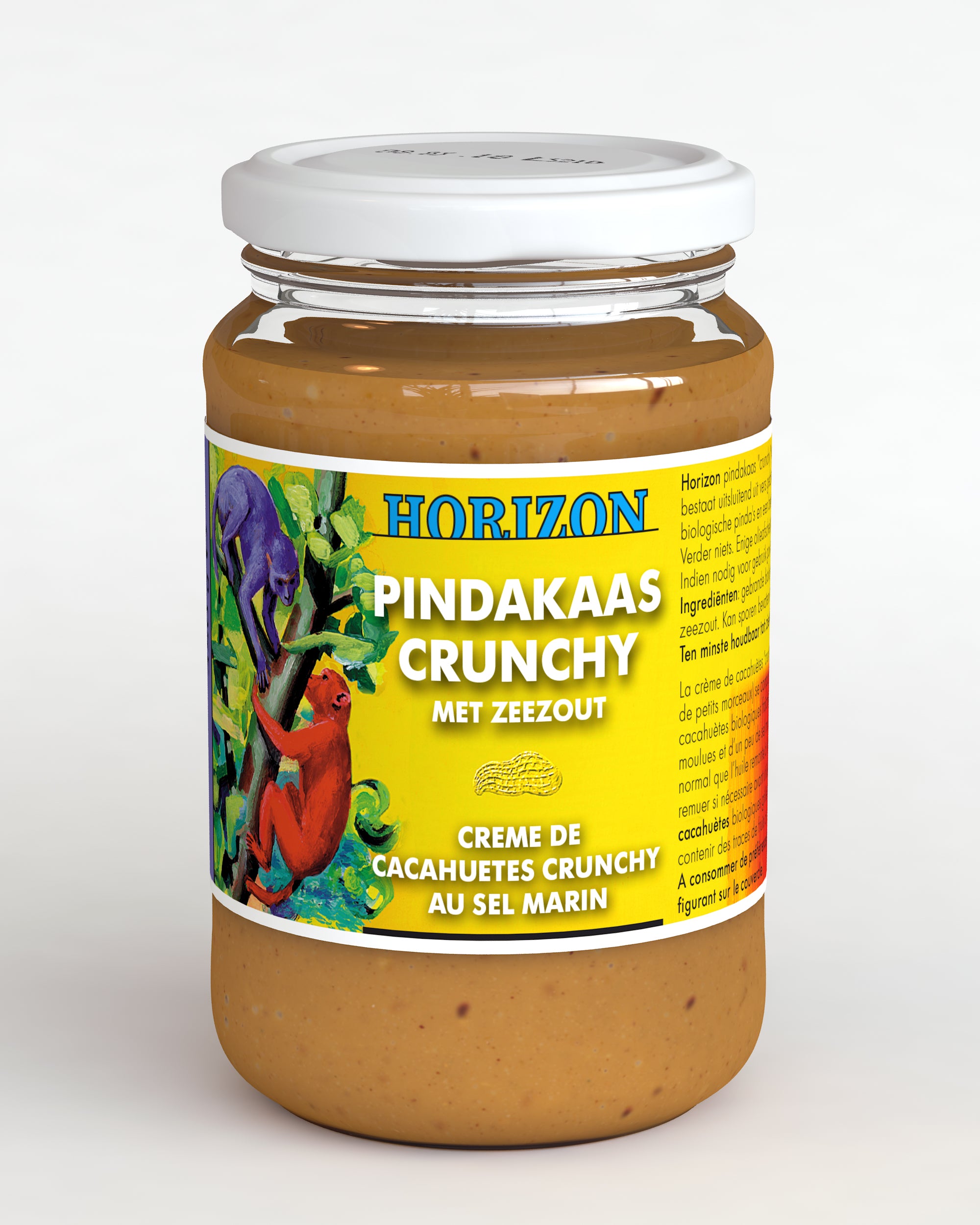 Horizon Pindakaas crunchy met zeezout eko bio 350 Gram
