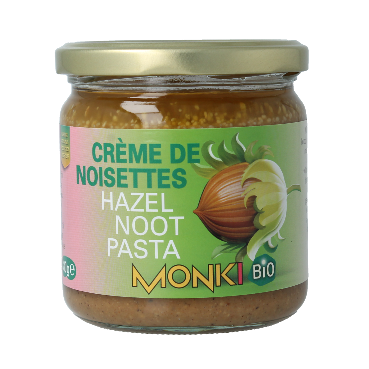 Monki Hazelnootpasta eko bio 330.00 Gram