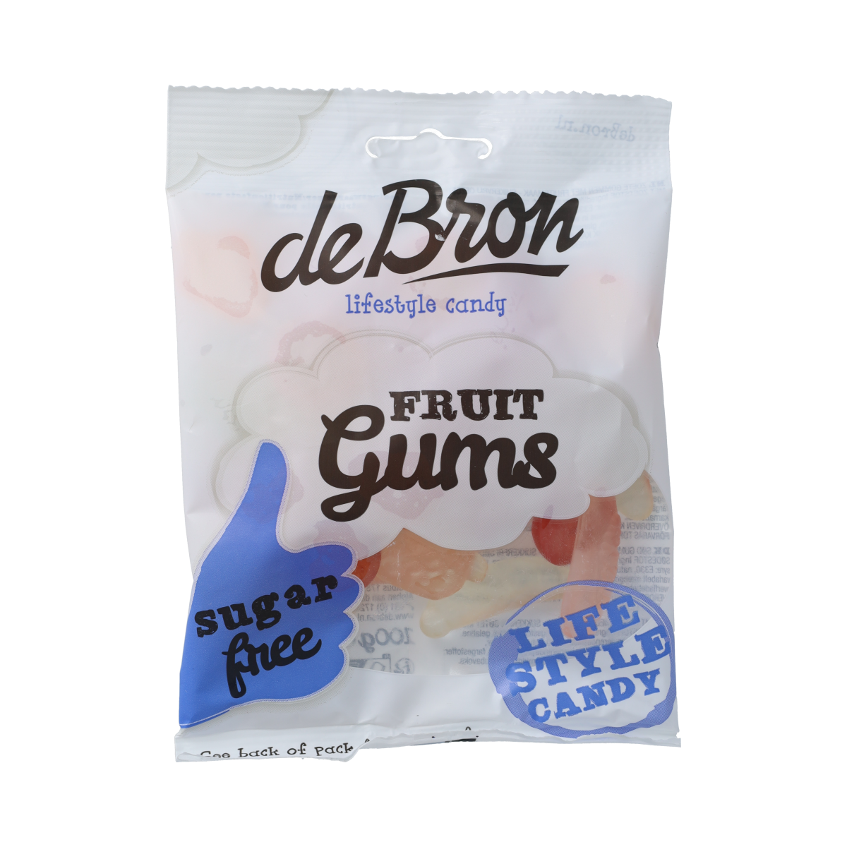 De Bron Fruitgums suikervrij 100.00 Gram