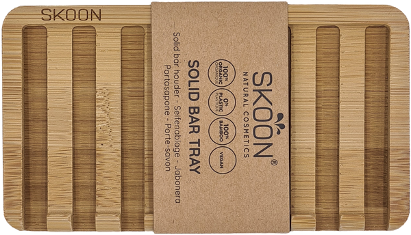 Skoon Solid bar tray - 2 bar - all bamboo 1.00 Set