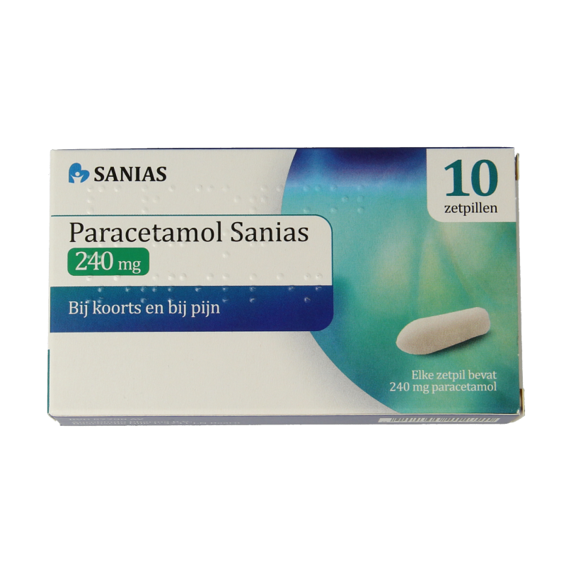 Sanias Paracetamol 240mg 10 Zetpillen
