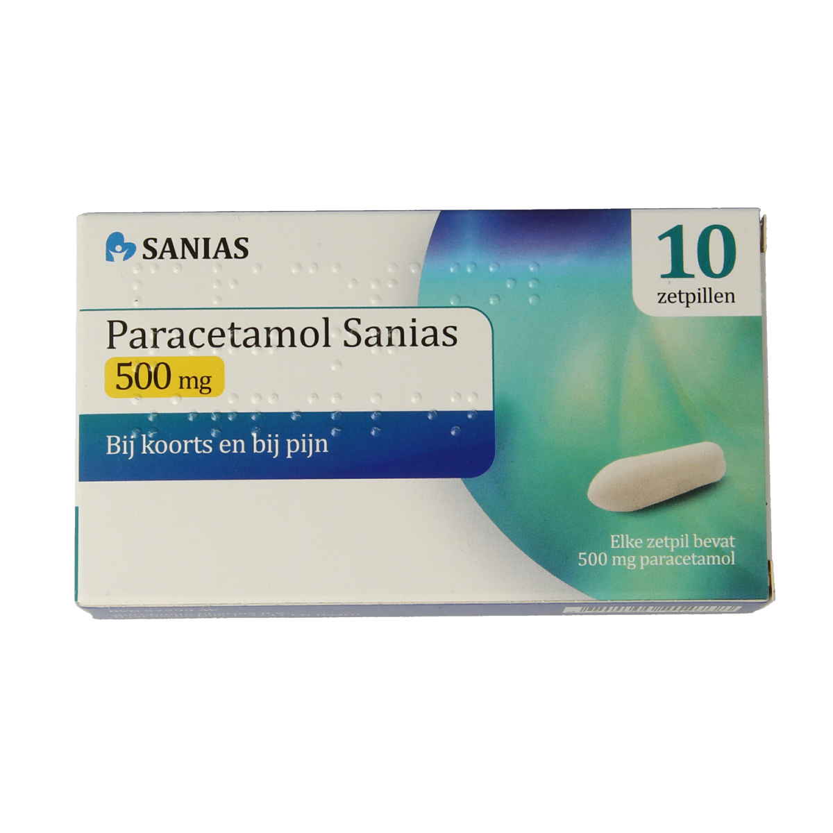 Sanias Paracetamol 500mg 10.00 Zetpillen