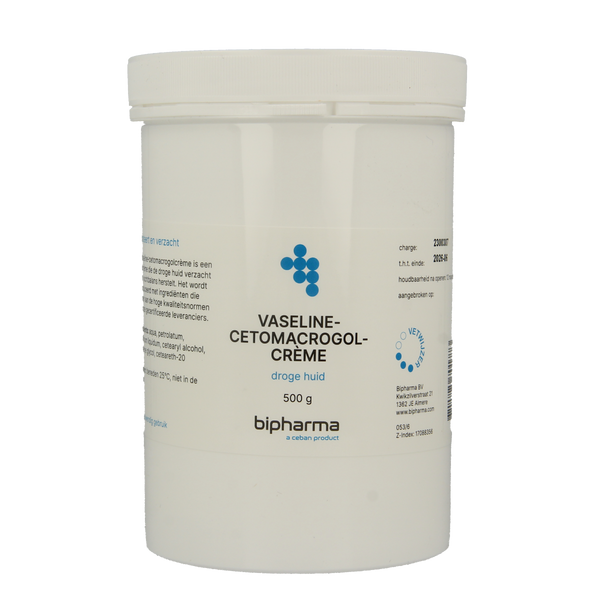 Bipharma Vaselinecetomacrogolcreme 500.00 Gram