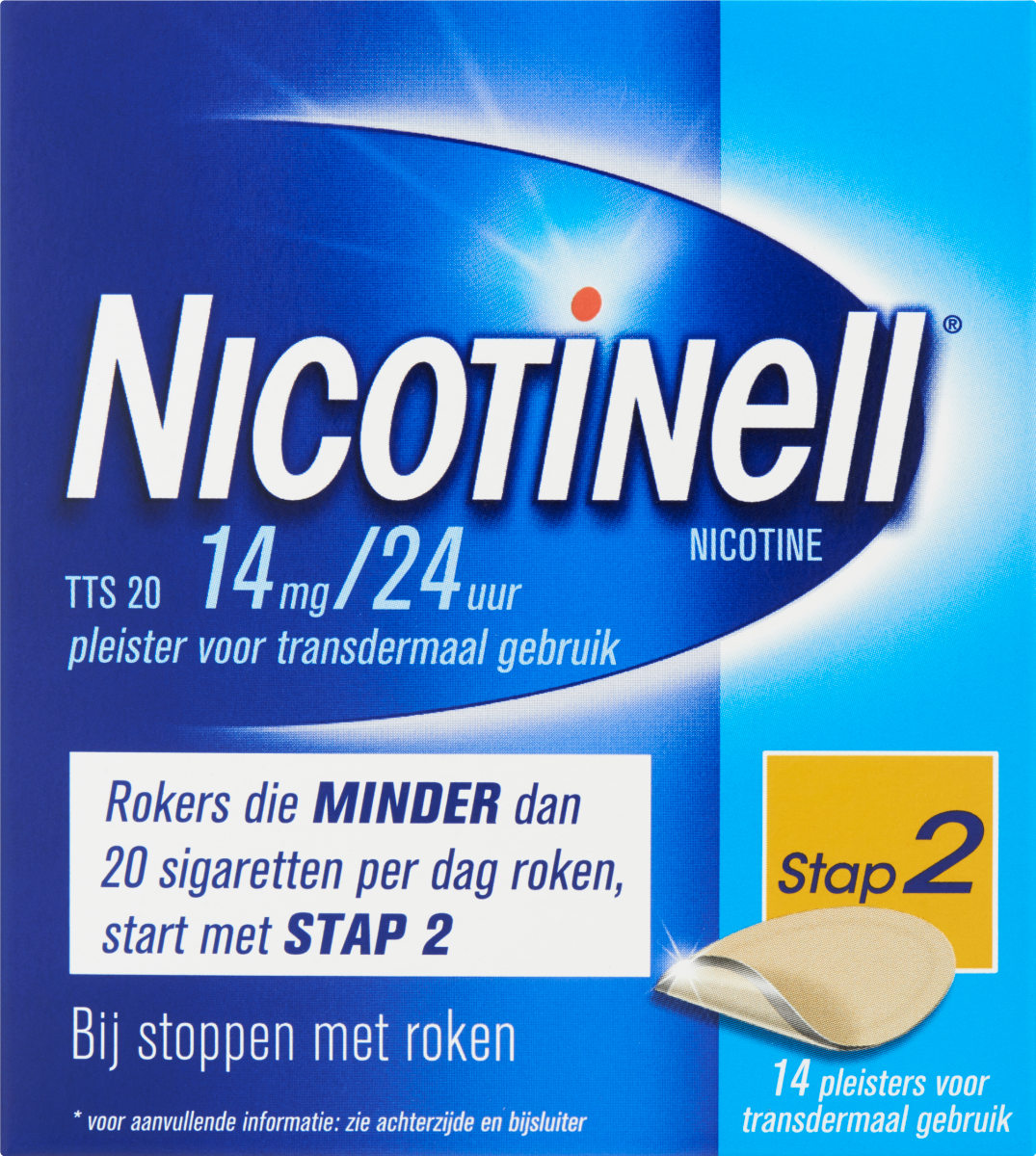 Nicotinell TTS20 14mg 14.00 Stuks