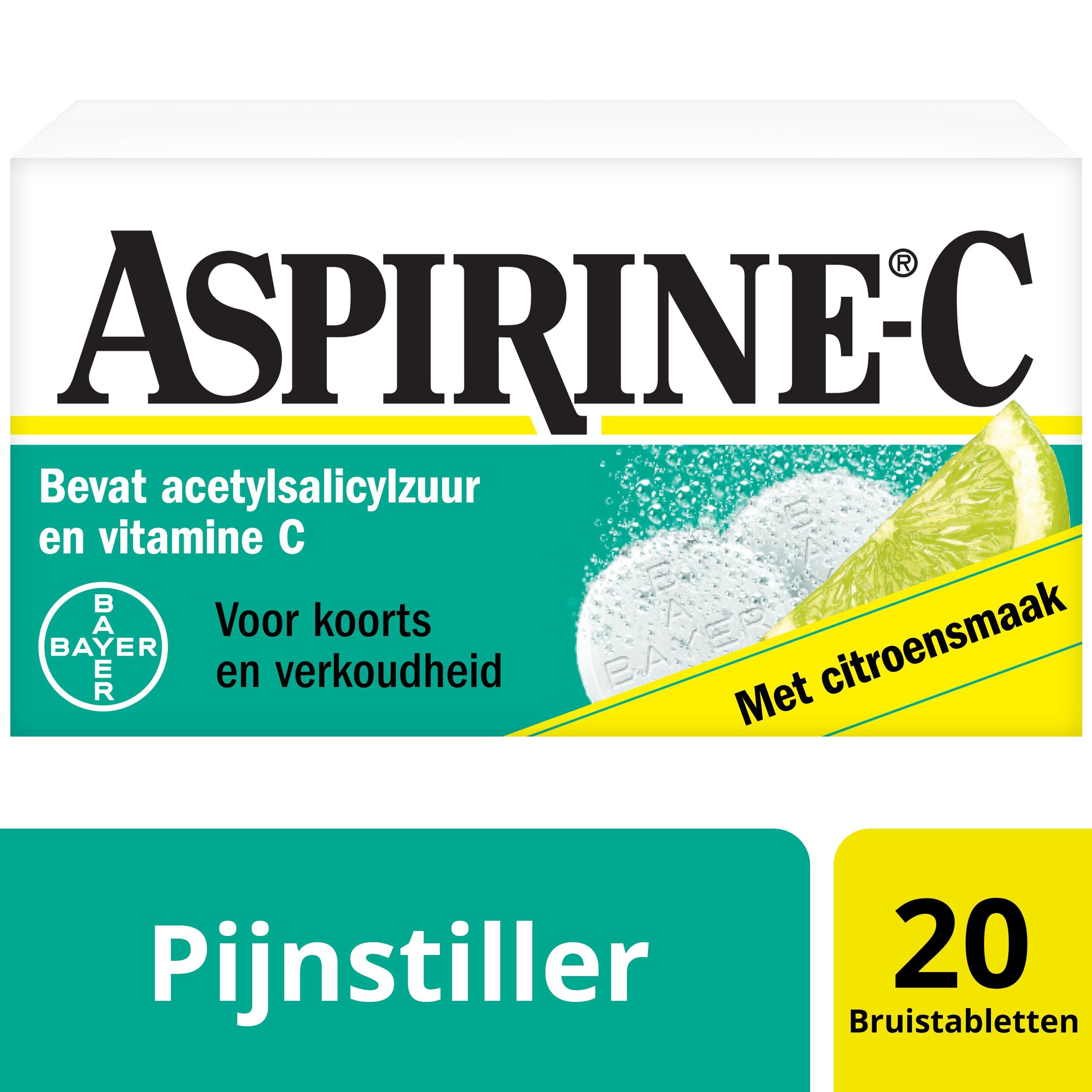 Aspirine Bruistablet 400mg acetylsalicylzuur en 240mg vit C 10 Bruistabletten