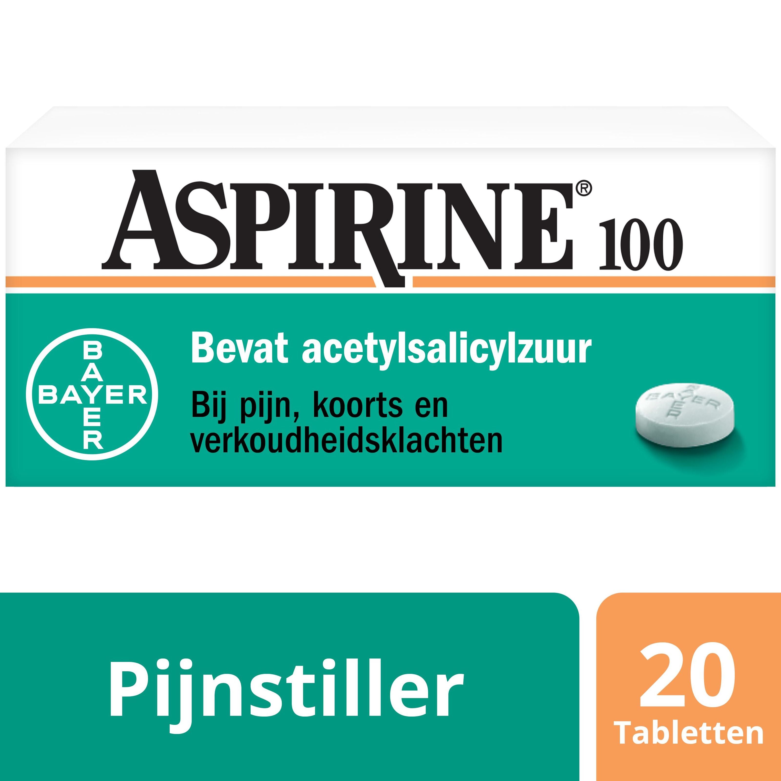 Aspirine Acetylsalicylzuur 100mg 20 Tabletten