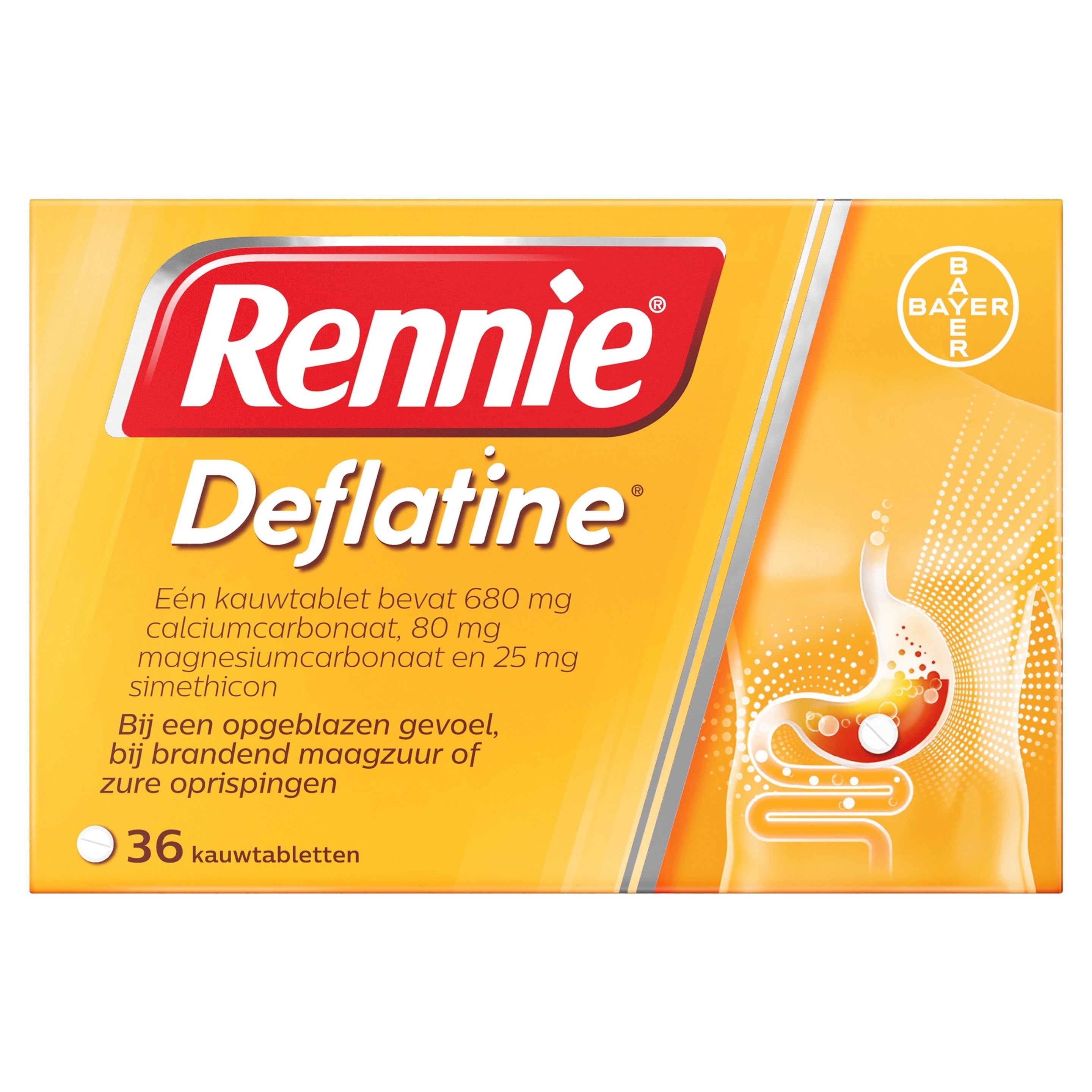 Rennie Deflatine 36.00 Tabletten