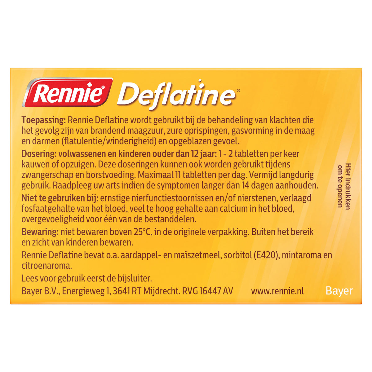 Rennie Deflatine 36.00 Tabletten