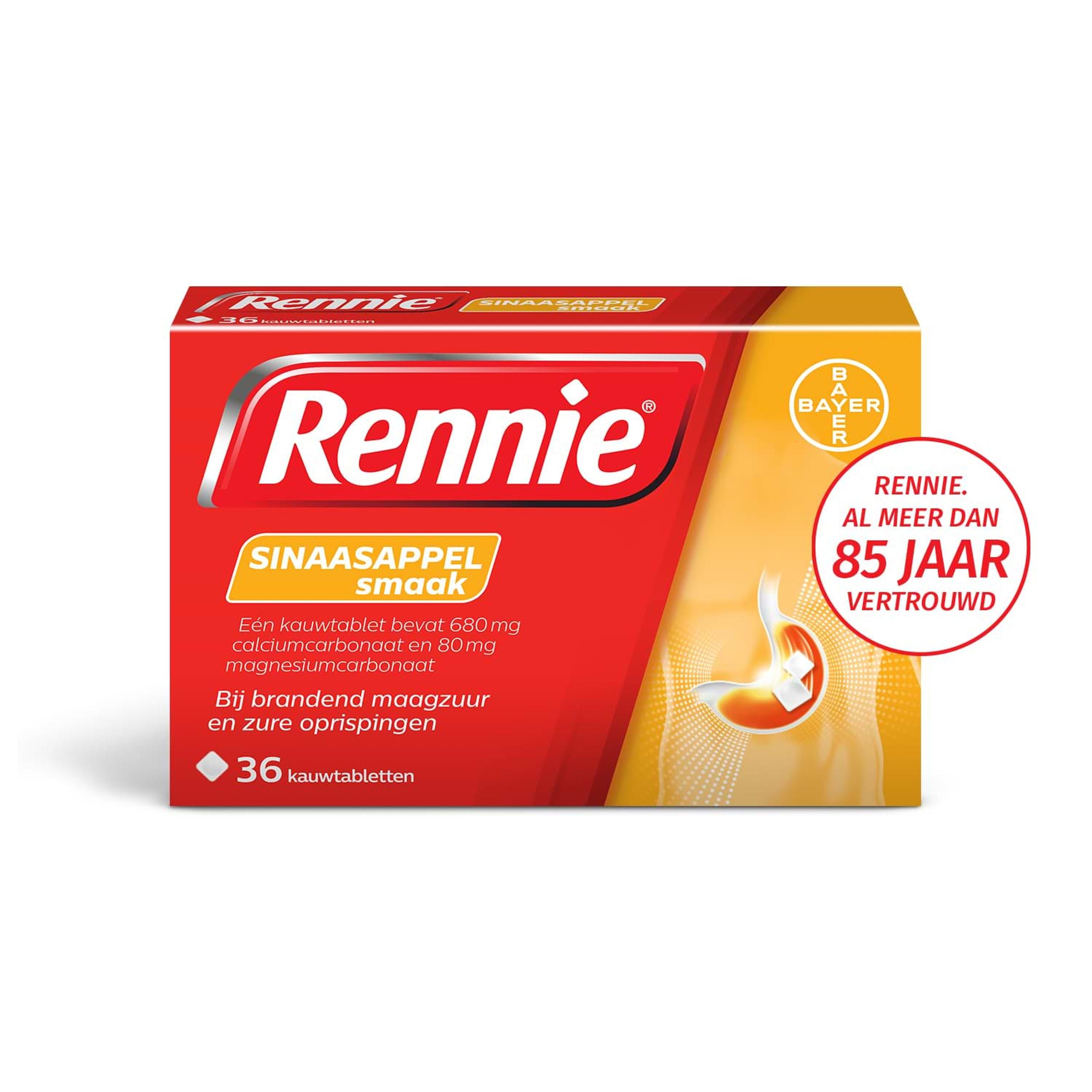 Rennie Sinaasappel 36 Tabletten