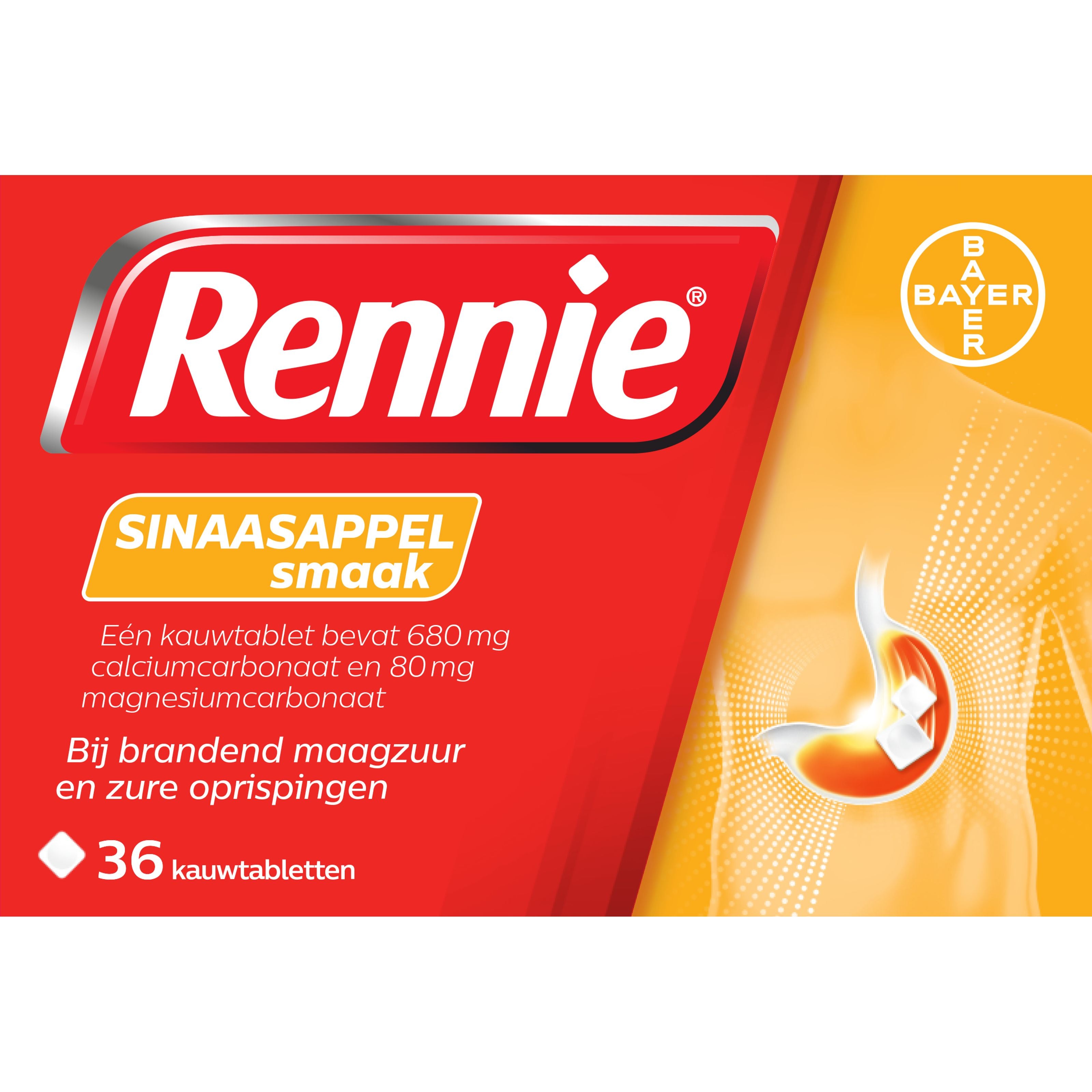 Rennie Sinaasappel 36.00 Tabletten