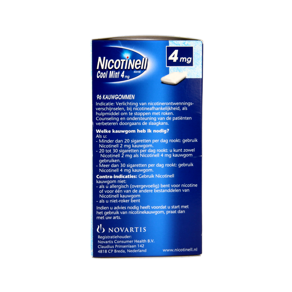 Nicotinell Kauwgom cool mint 4mg 96.00 Stuks
