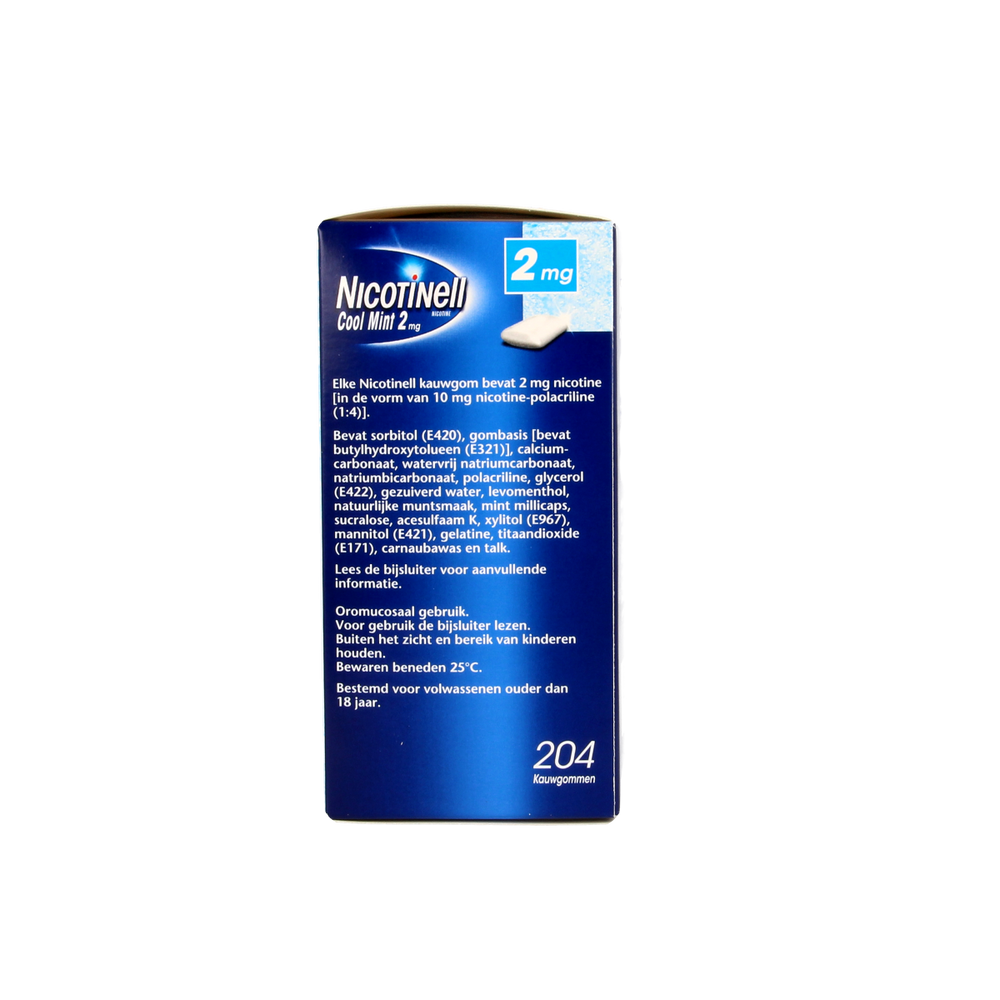 Nicotinell Kauwgom cool mint 2mg 204.00 Stuks