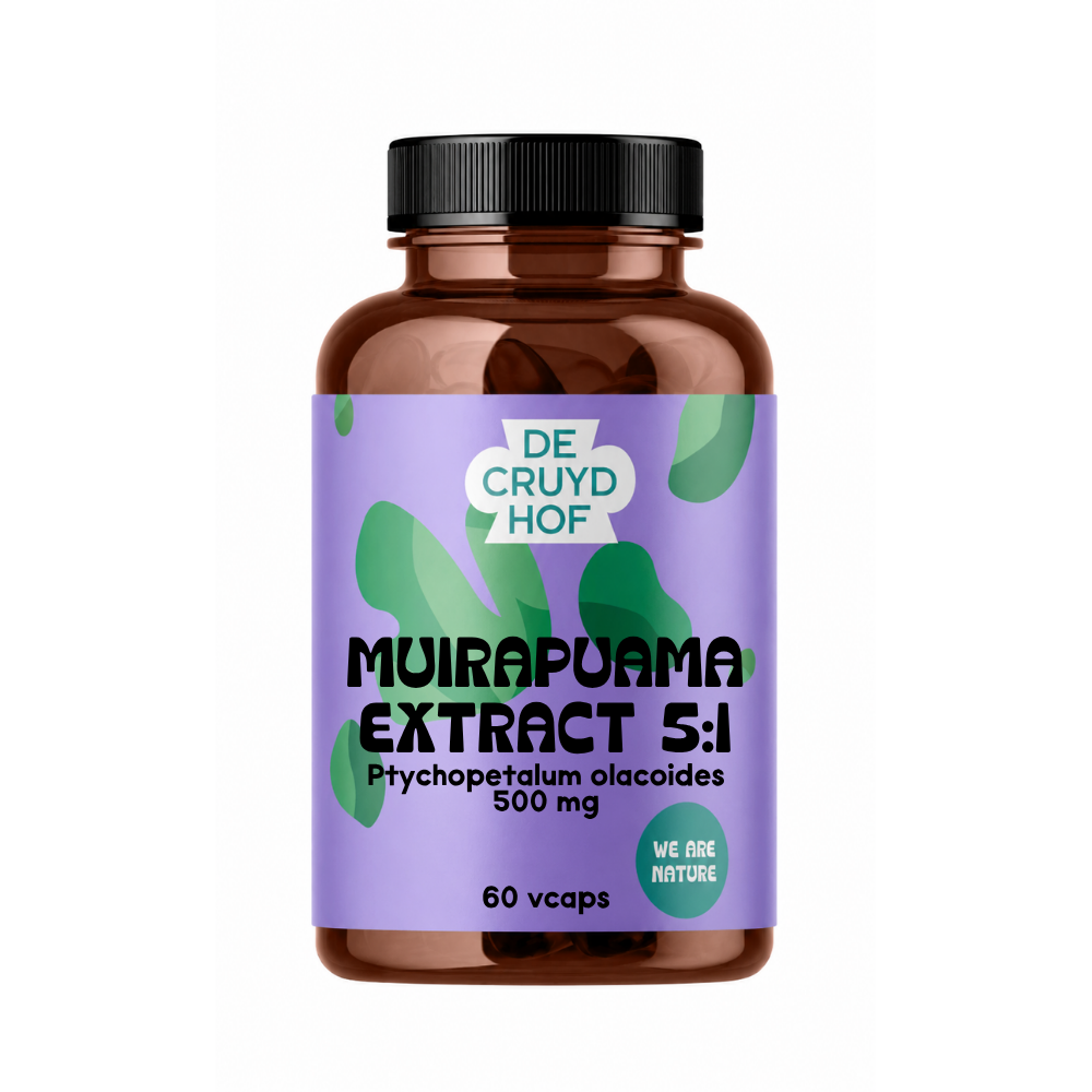 De Cruydhof De Cruydhof Muirapuama extract 5:1, 60 vcaps 60.00 Vegetarische capsules