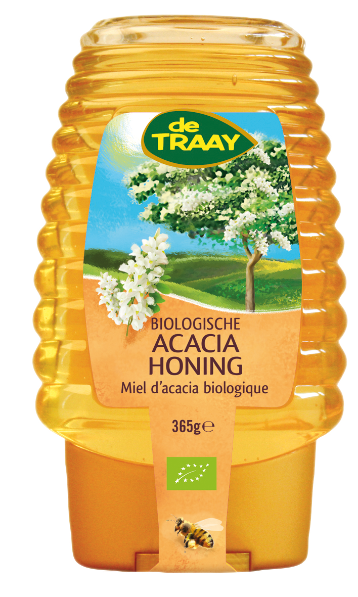 Traay Acaciahoning knijpfles bio 365 Gram