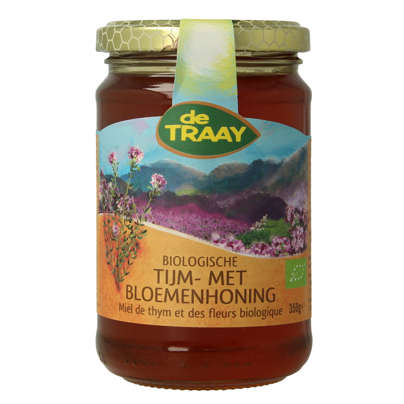 Traay Tijm- met bloemenhoning eko bio 350 Gram
