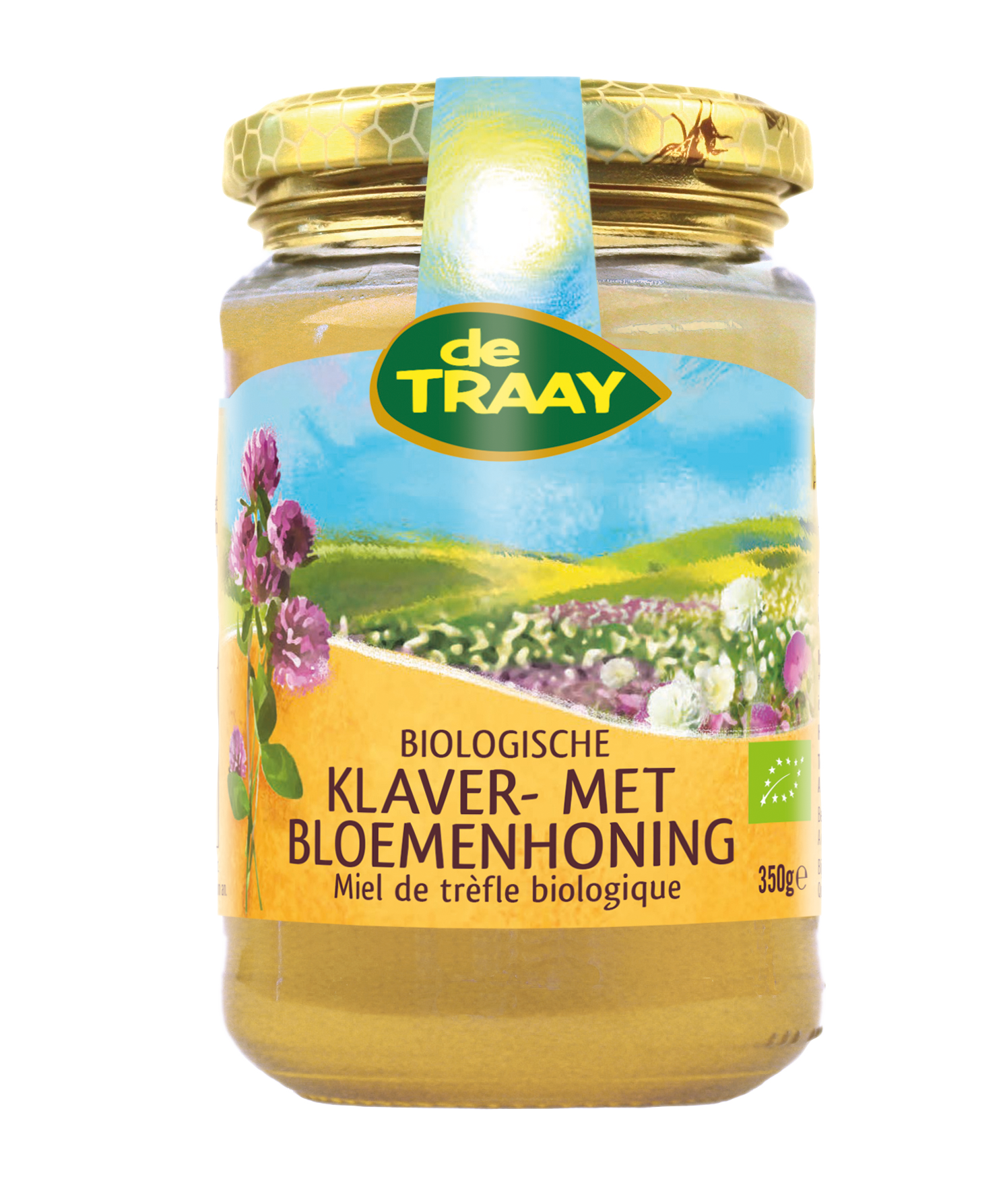 de Traay Klaver- met bloemenhoning bio 350.00 Gram