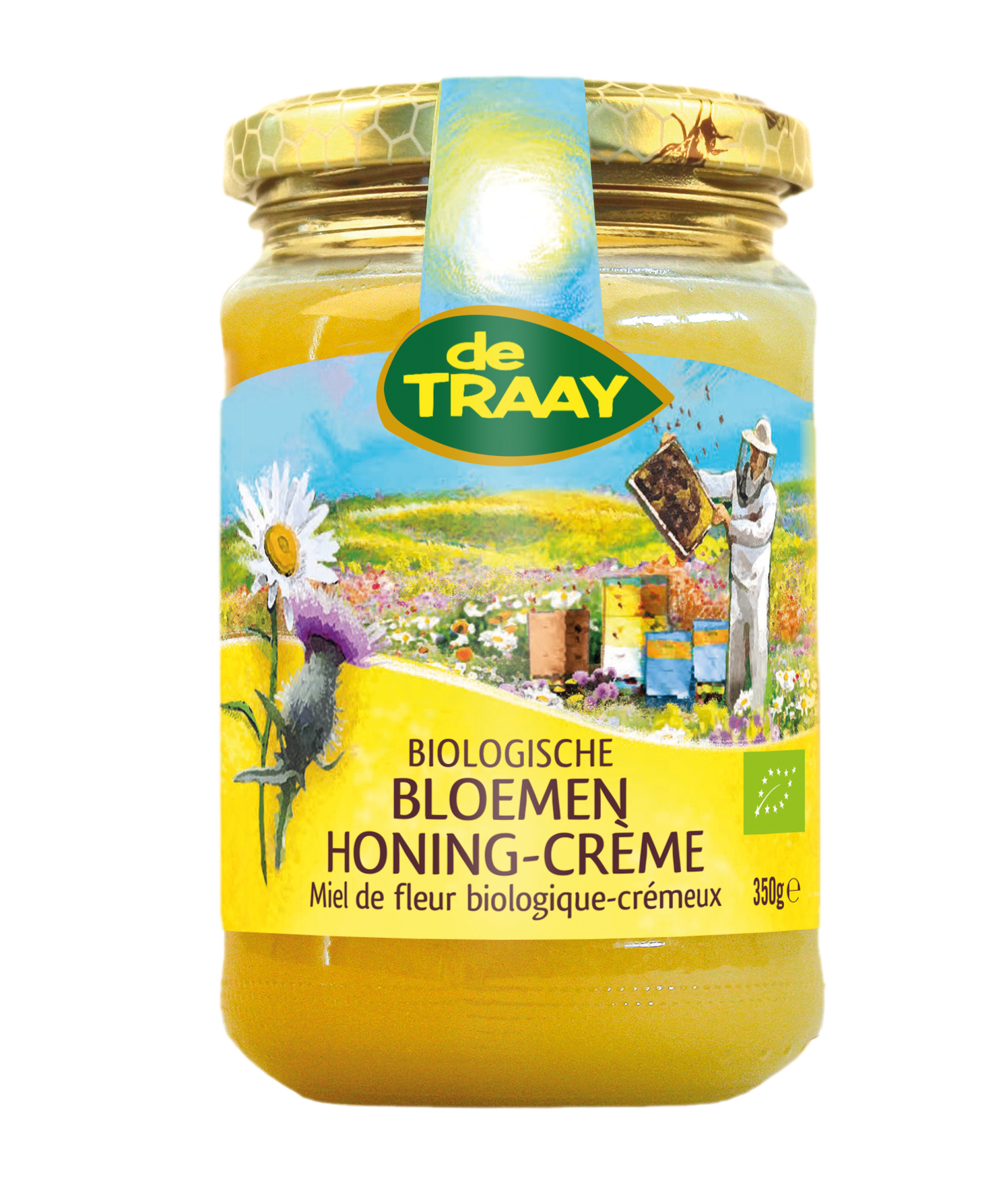 de Traay Bloemen honing creme bio 350.00 Gram