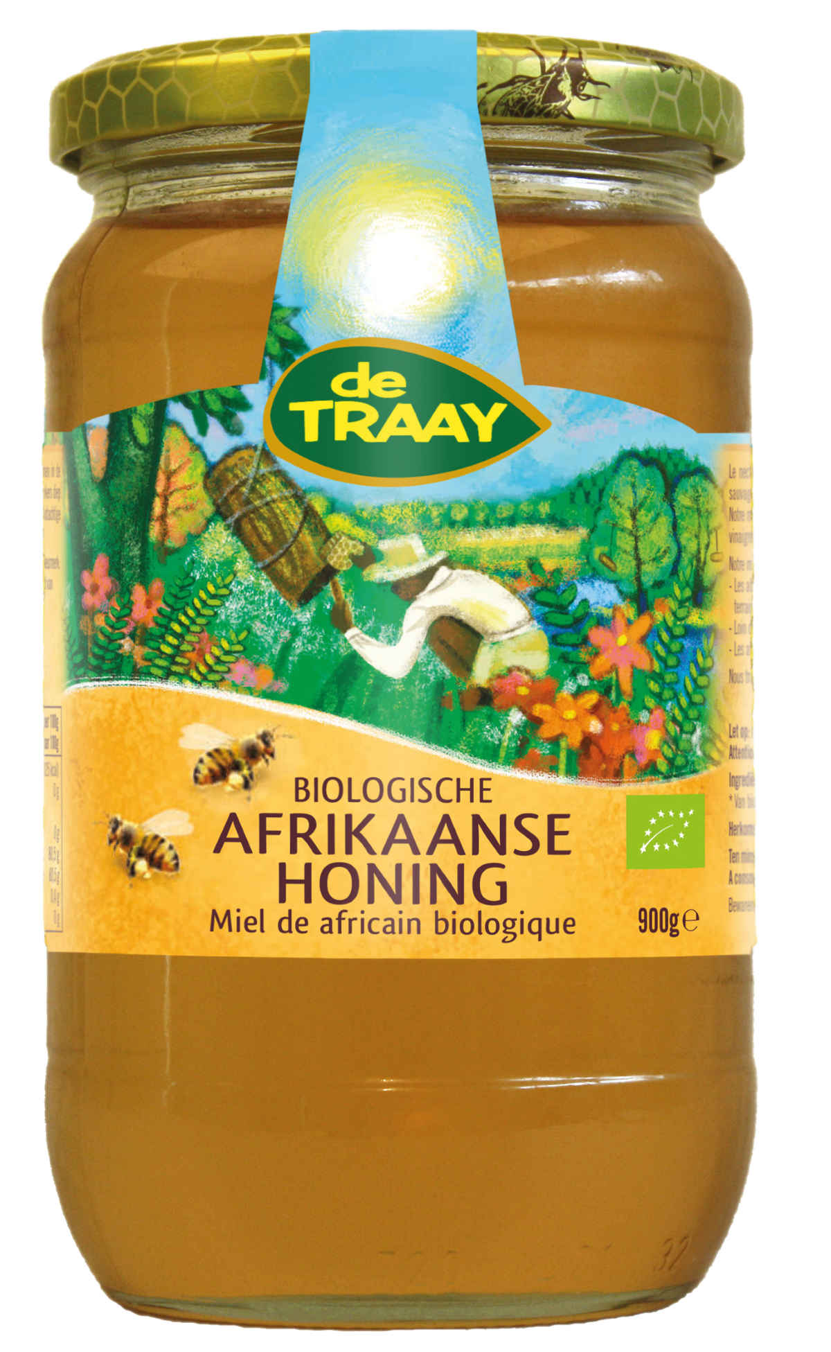 de Traay Afrikaanse honing bio 900.00 Gram