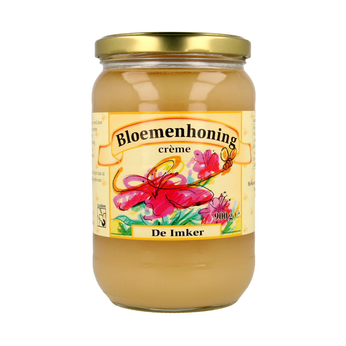 De Imker Bloemenhoning creme 900.00 Gram