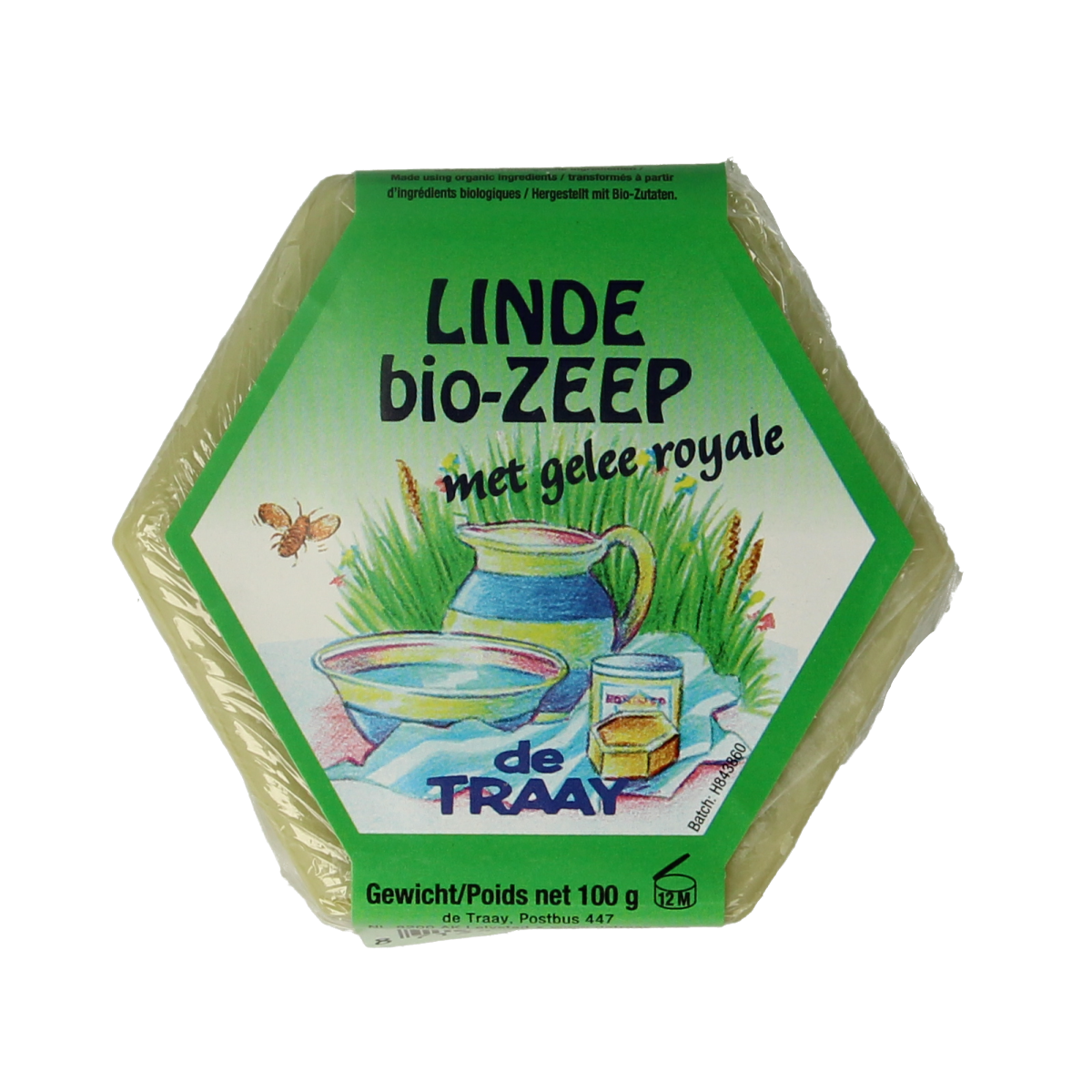 de Traay Zeep lindebloesem/koninginnegelei bio 100.00 Gram