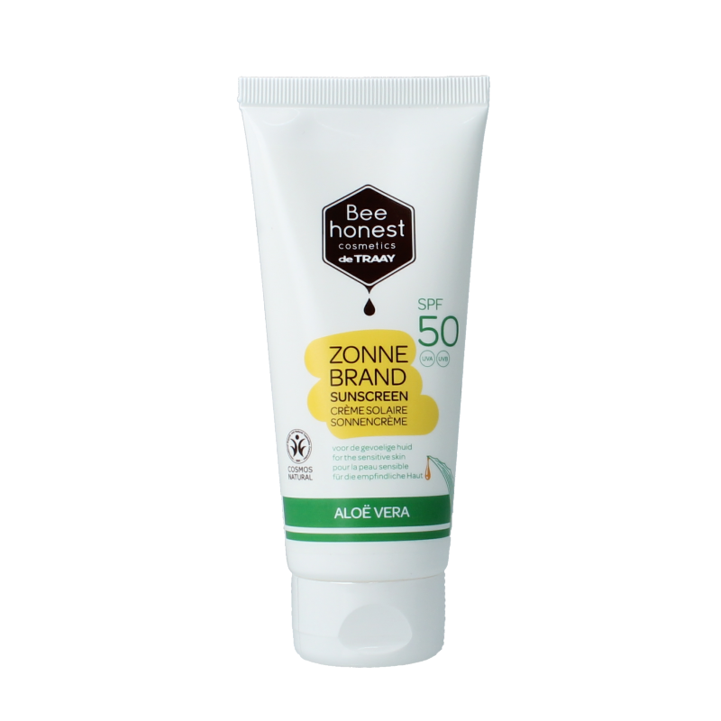 Traay Bee Honest Zonnebrand aloe & honing SPF50 100 Milliliter
