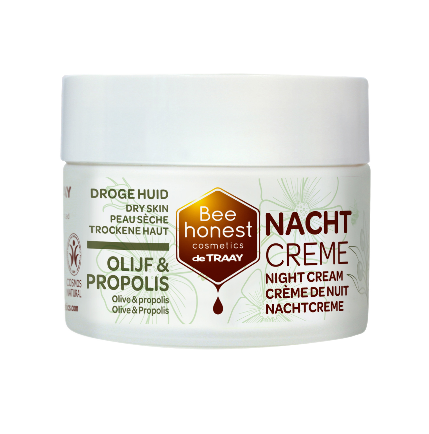 Traay Bee Honest Nachtcreme olijf propolis 50.00 Milliliter