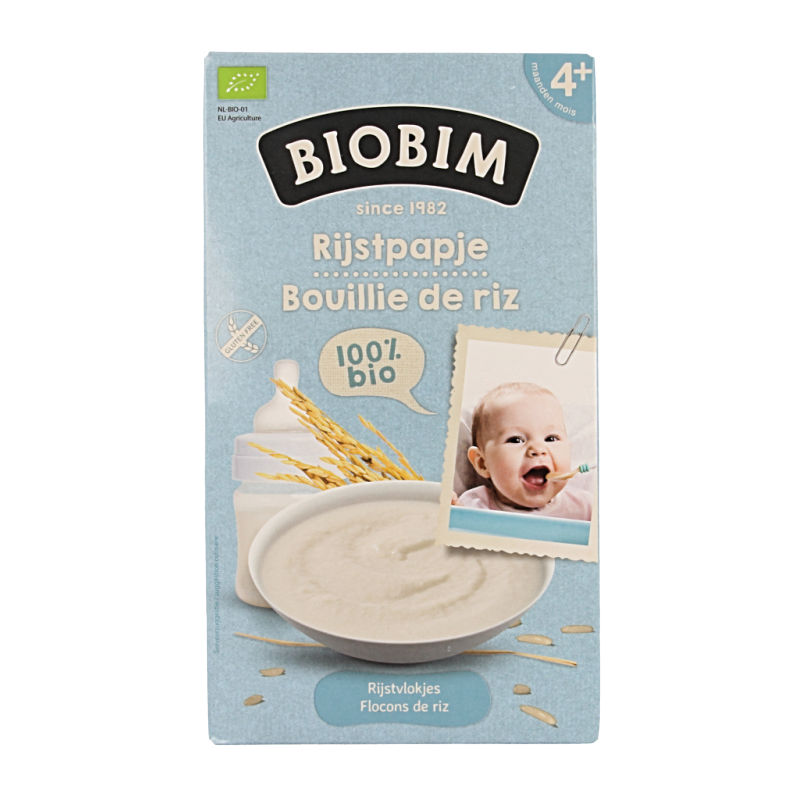 Biobim Baby rijstpapje 4 maanden bio 200 Gram