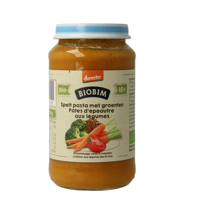 Biobim Speltpasta groente 10+ maanden demeter bio 220 Gram