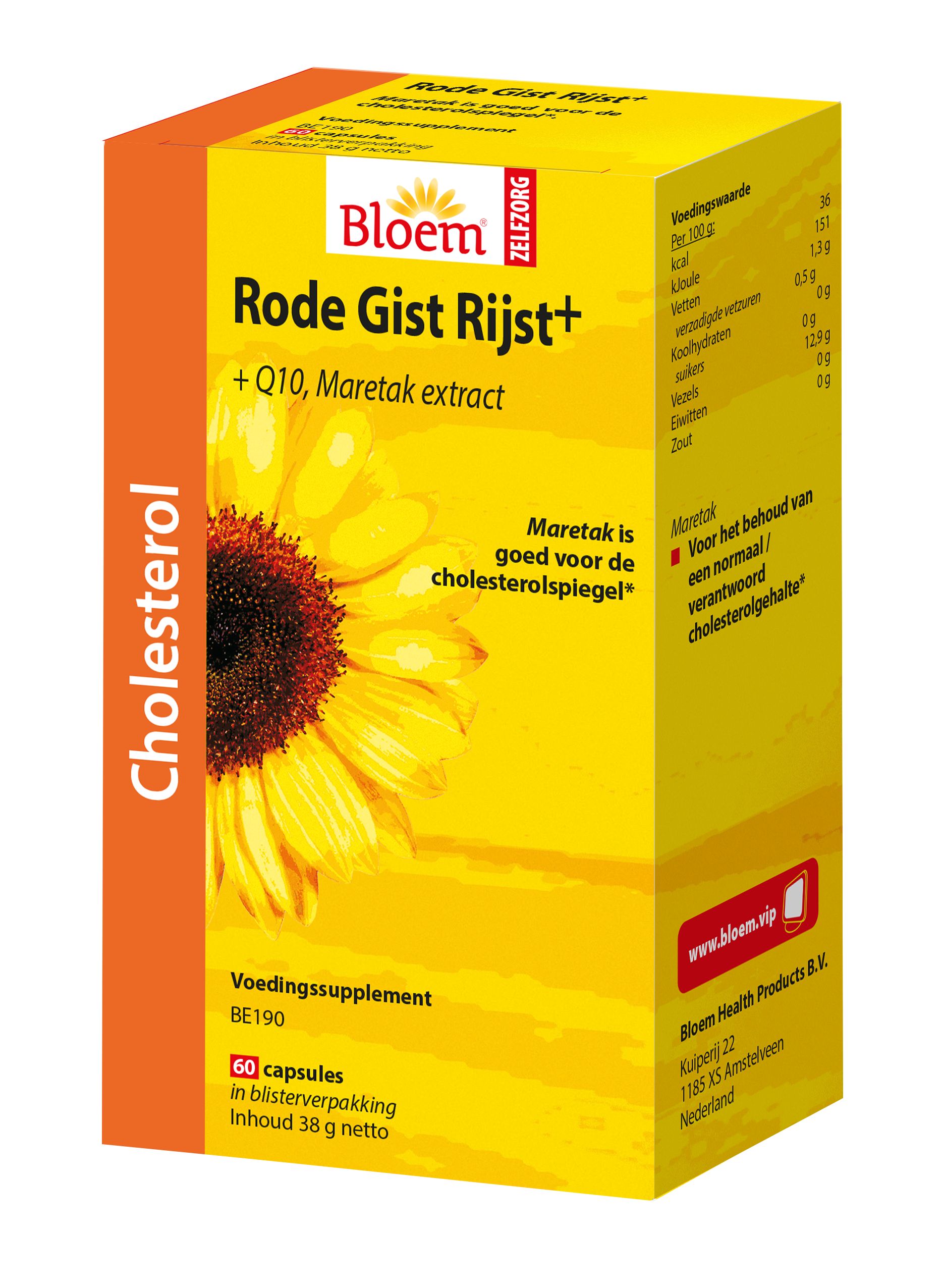 Bloem Rode gist rijst +  60.00 Capsules