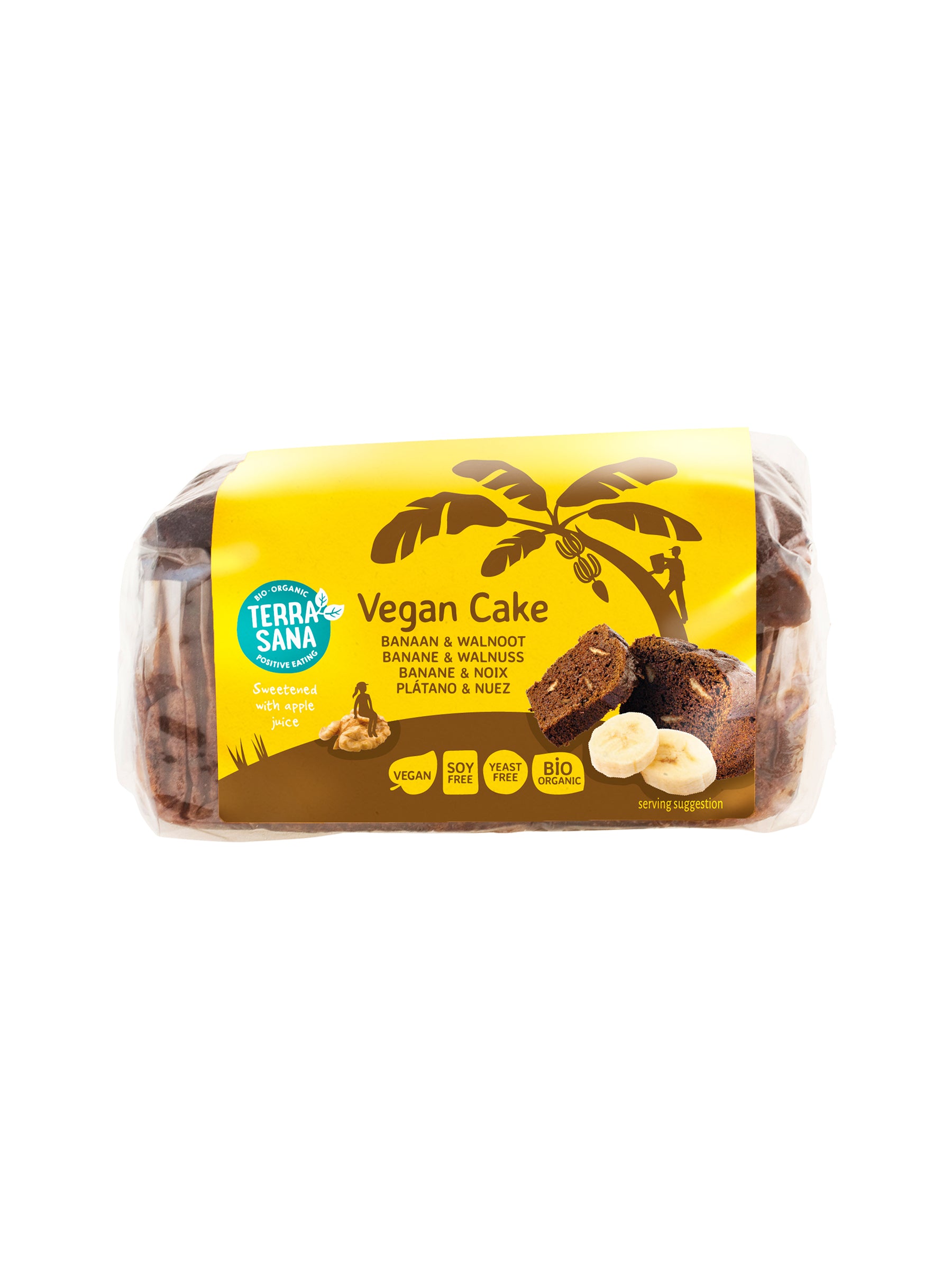 TerraSana Vegan cake banaan & walnoot bio 350 Gram