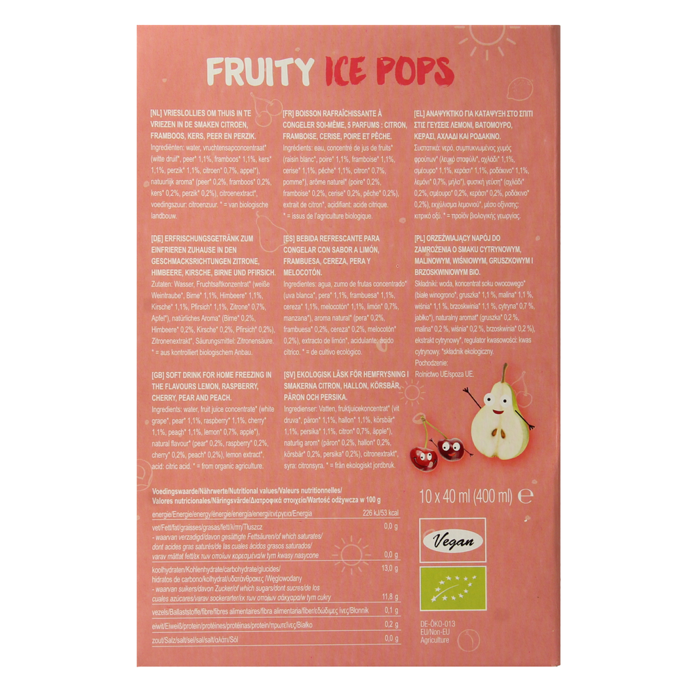 TerraSana Ice pops fruitsap bio 400.00 Milliliter