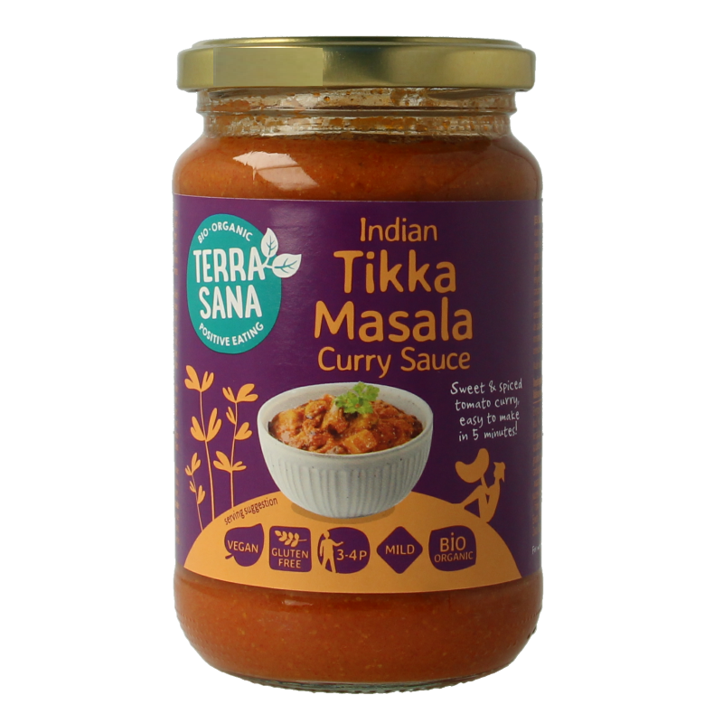 TerraSana Curry saus tikka masala  bio 350 Gram