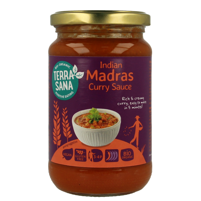 TerraSana Curry sauce madras bio 350 Gram