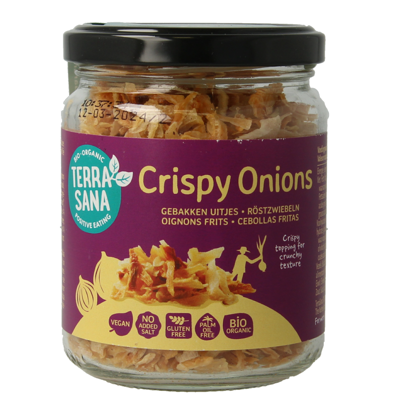 TerraSana Indonesische gebakken uitjes bio 75 Gram