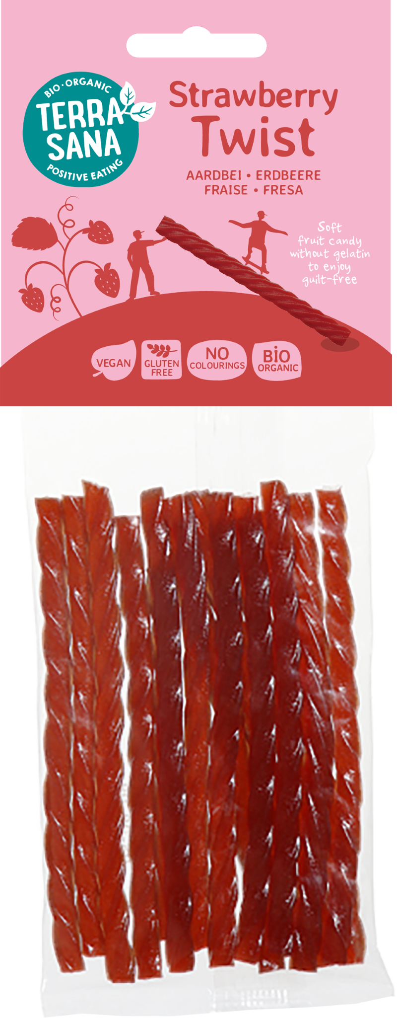 TerraSana Aardbei kabels twists bio 75 Gram